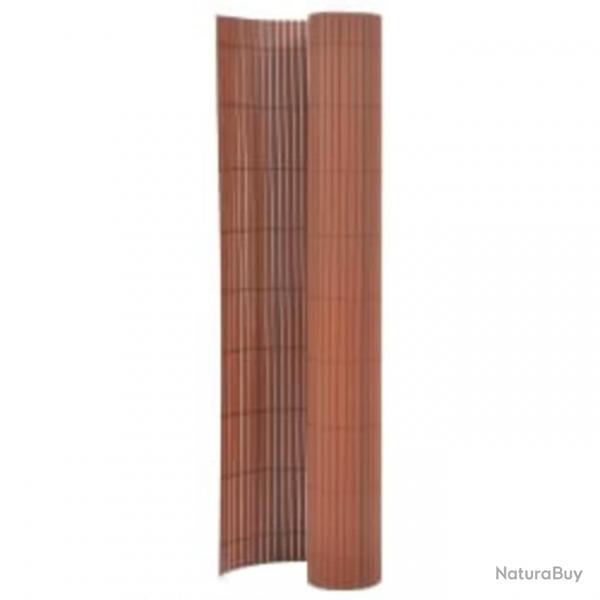 Clture de jardin double face 110x500 cm Marron