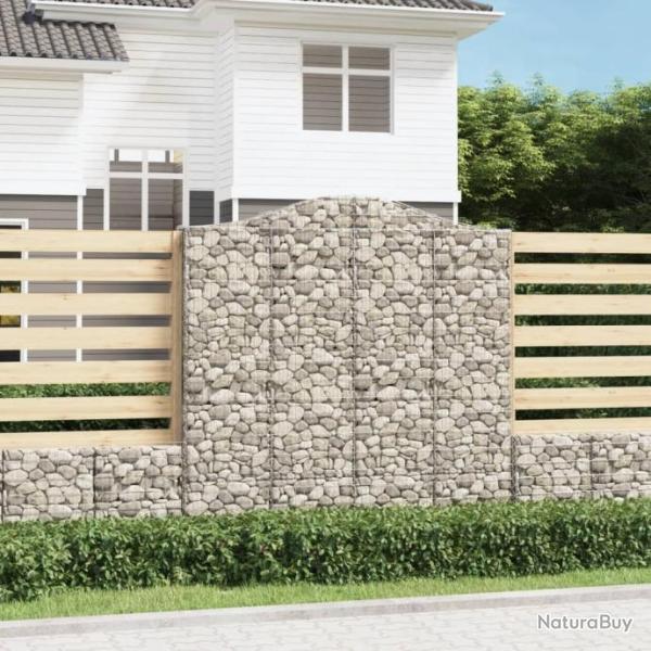 Panier de gabions arqu 200x30x200/220 cm Fer galvanis