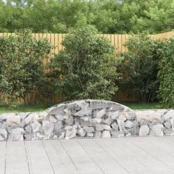 Paniers à gabions arqués 4 pcs 300x30x40/60 cm fer galvanisé