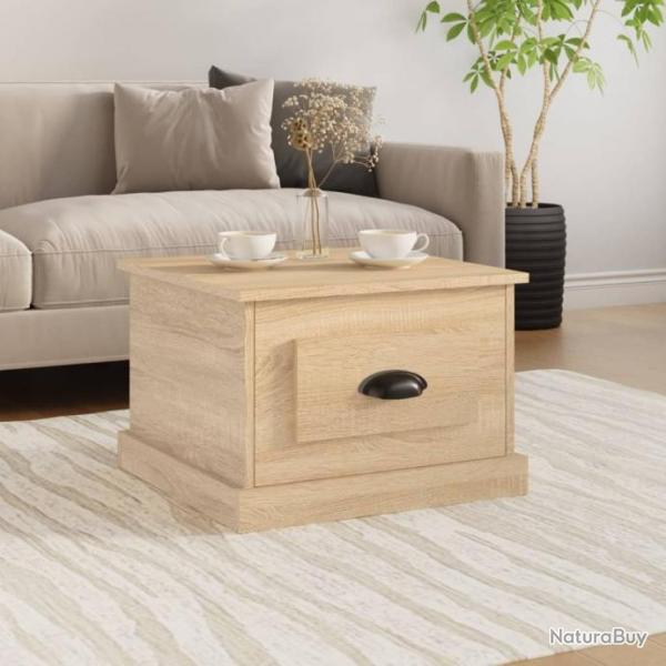 Table basse Chne sonoma 50x50x35 cm Bois d'ingnierie