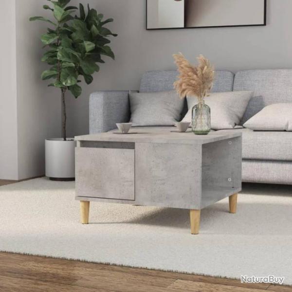 Table basse gris bton 55x55x36,5 cm bois d'ingnierie