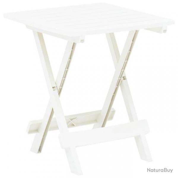 Table pliable de jardin Blanc 45x43x50 cm Plastique