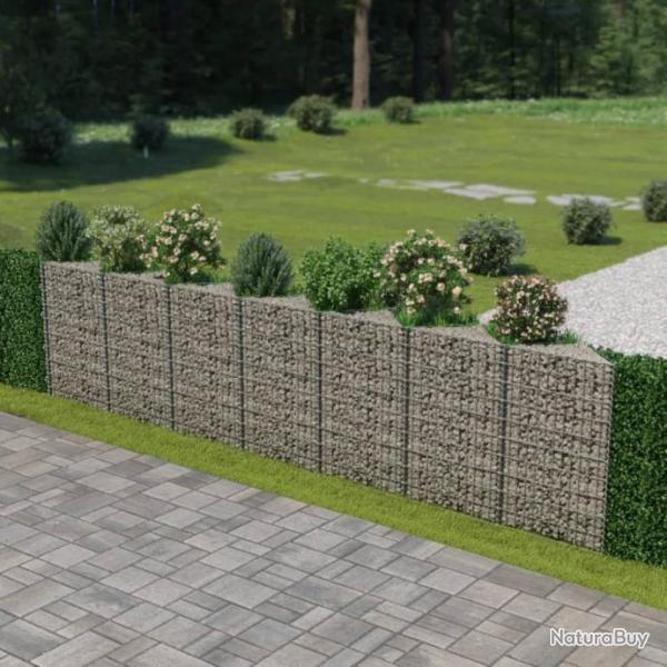 Mur de gabion Acier galvanis 450 x 30 x 100 cm