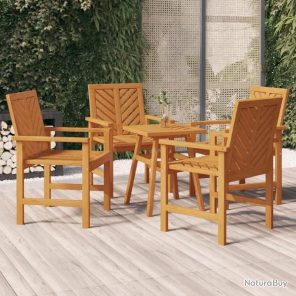 Chaises  dner de jardin 4 pcs bois massif d'acacia