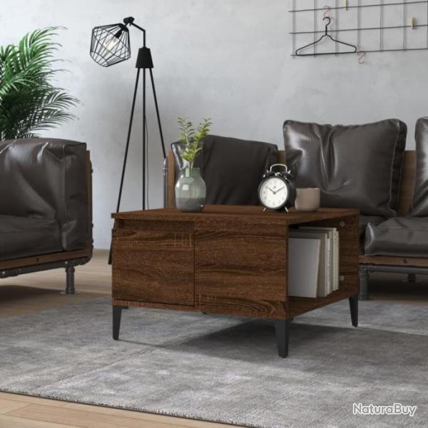 Table basse chne marron 55x55x36,5 cm bois d'ingnierie