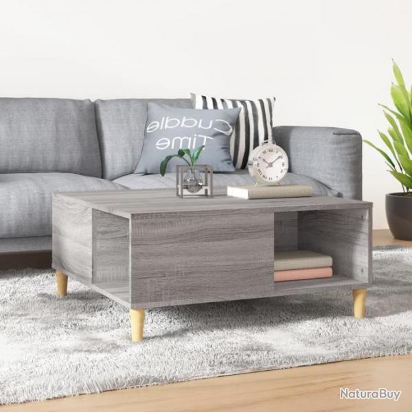 Table basse sonoma gris 80x80x36,5 cm bois d'ingnierie