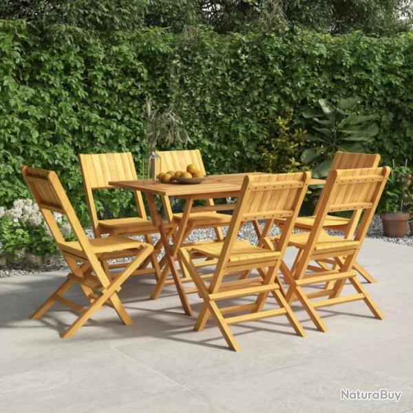 Ensemble  dner de jardin 7 pcs Bois de teck solide