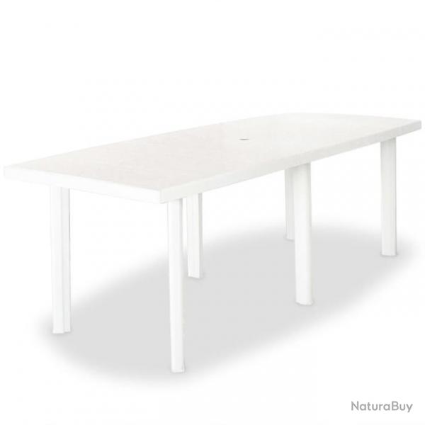 Table de jardin Blanc 210 x 96 x 72 cm Plastique