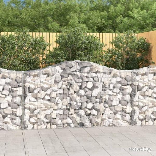 Paniers  gabions arqus 5 pcs 200x50x100/120 cm fer galvanis