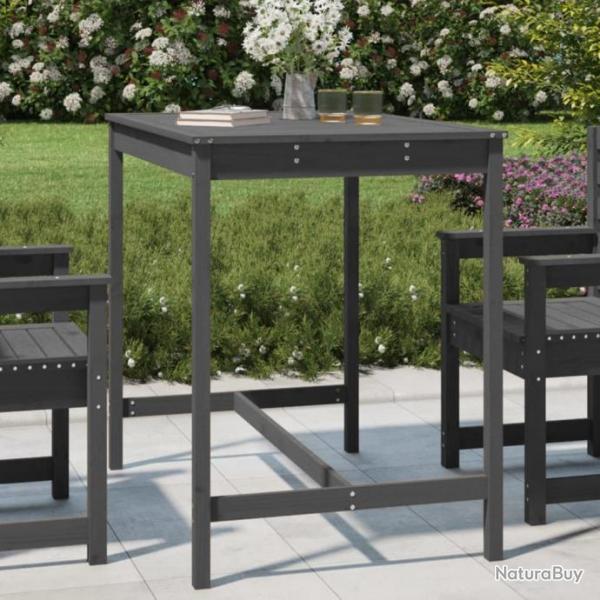 Table de jardin gris 121x82,5x110 cm bois massif de pin