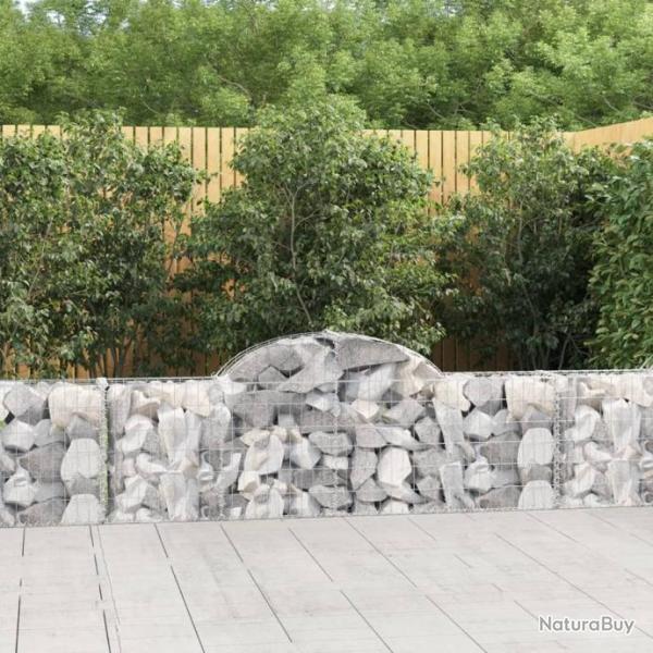 Paniers  gabions arqus 7 pcs 200x30x60/80 cm Fer galvanis