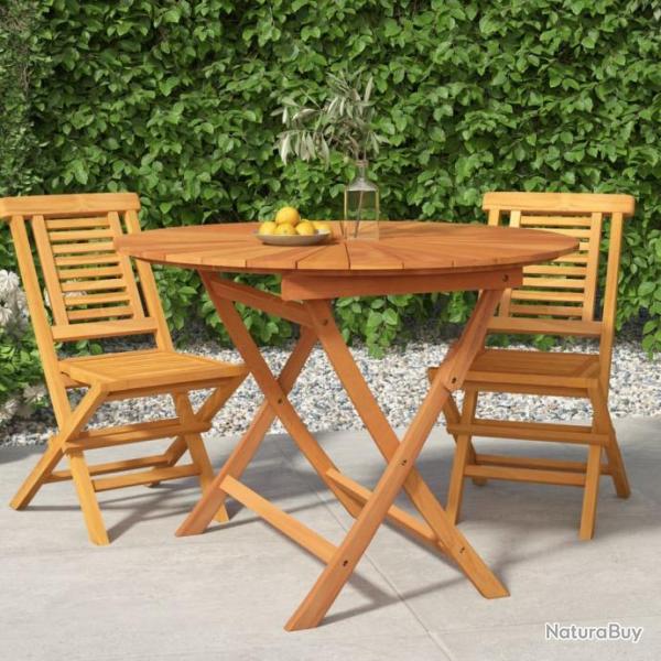 Table pliable de jardin  85x75 cm bois massif de teck