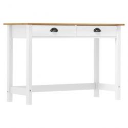 Table console Hill avec 2 tiroirs 110x45x74 cm Bois pin massif