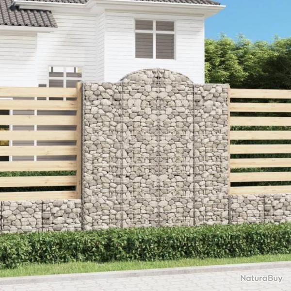 Paniers  gabions arqus 3 pcs 200x50x220/240 cm Fer galvanis