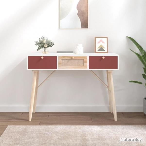 Table console avec tiroirs 105x30x75 cm bois d'ingnierie