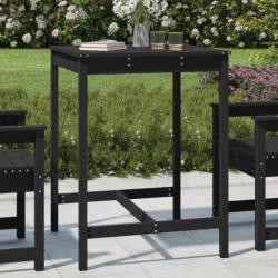 Table de jardin noir 82,5x82,5x110 cm bois massif de pin