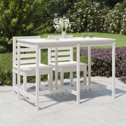 Table de jardin blanc 159,5x82,5x110 cm bois massif de pin