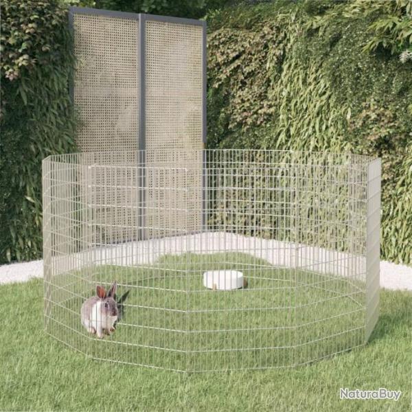 Cage  lapin 12 panneaux 54x100 cm Fer galvanis