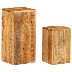 Tables d'appoint 2 pcs Bois de manguier solide