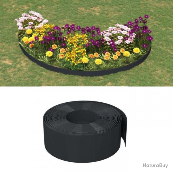 Bordures de jardin 3 pcs noir 10 m 20 cm polythylne