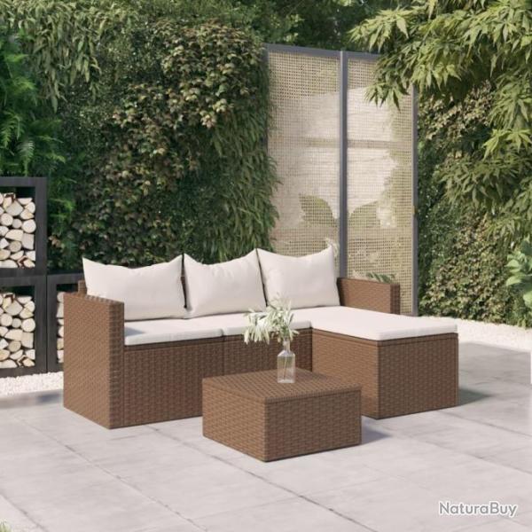 Salon de jardin Marron Rsine tresse