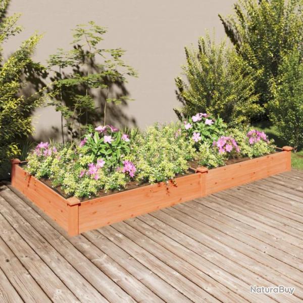 Lit surlev de jardin doublure 240x120x25 cm bois massif sapin