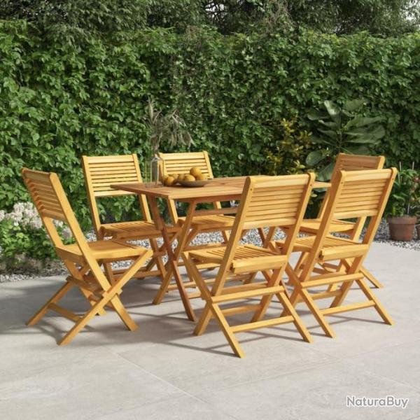 Ensemble  dner de jardin 7 pcs Bois de teck solide