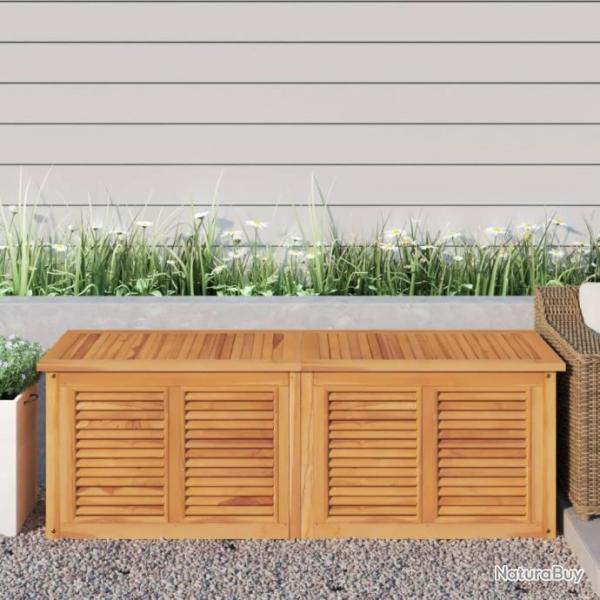 Bote de rangement jardin et sac 150x50x53 cm bois massif teck