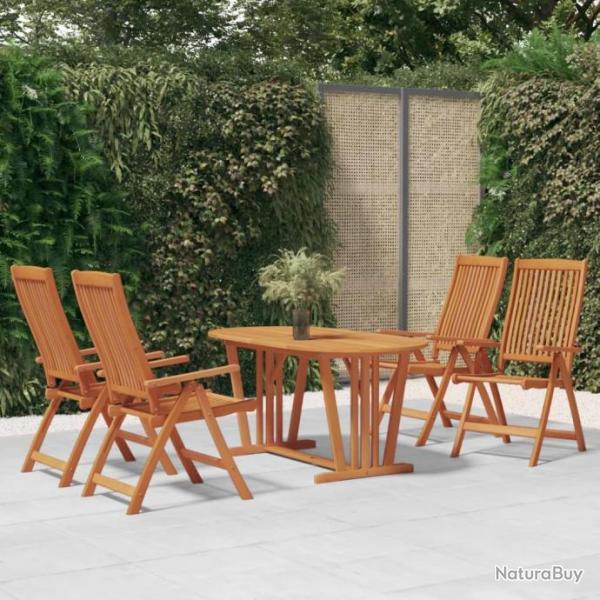 Ensemble  dner de jardin 5 pcs Bois d'eucalyptus massif