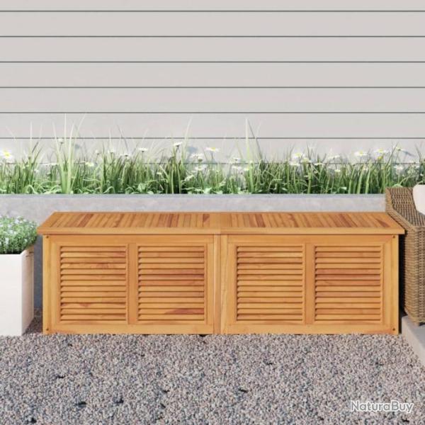 Bote de rangement jardin et sac 175x50x53 cm bois massif teck