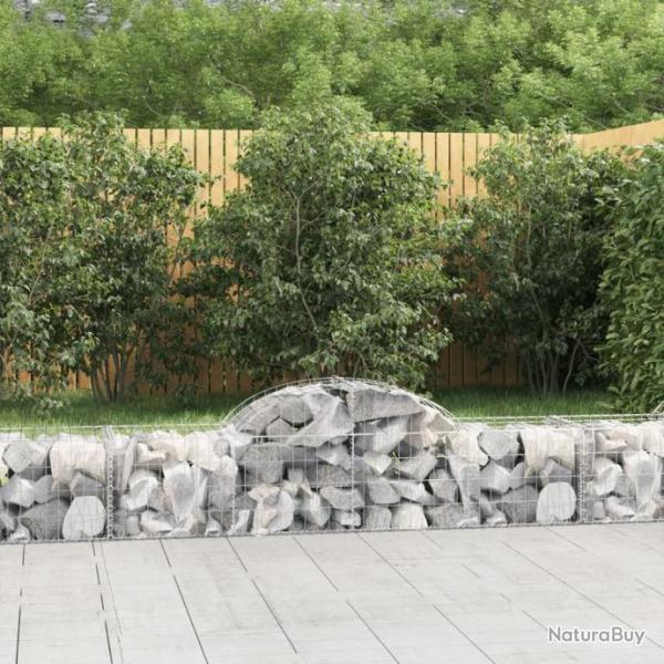 Paniers  gabions arqus 6 pcs 200x50x40/60 cm fer galvanis