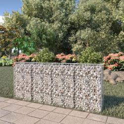 Mur à gabion avec couvercles Acier galvanisé 200 x 20 x 85 cm