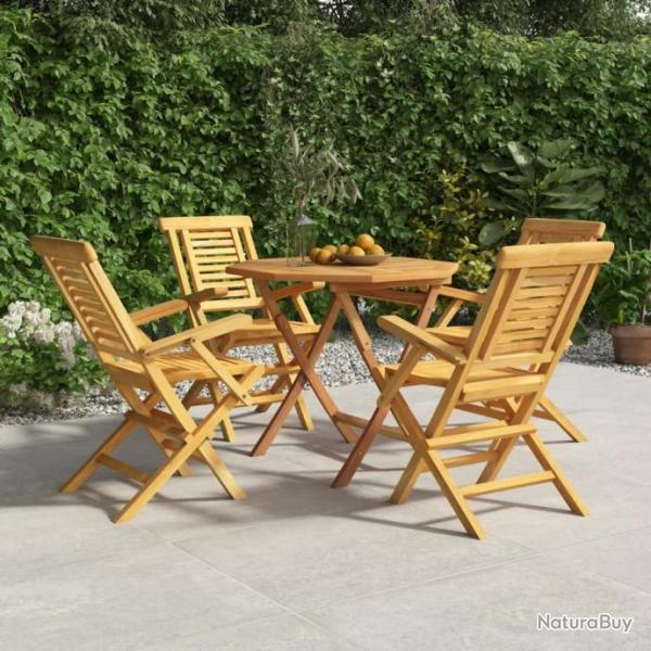 Ensemble  dner de jardin 5 pcs Bois de teck massif