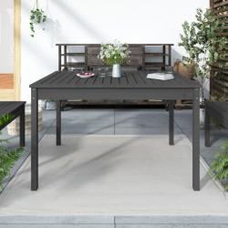 Table de jardin gris 121x82,5x76 cm bois massif de pin