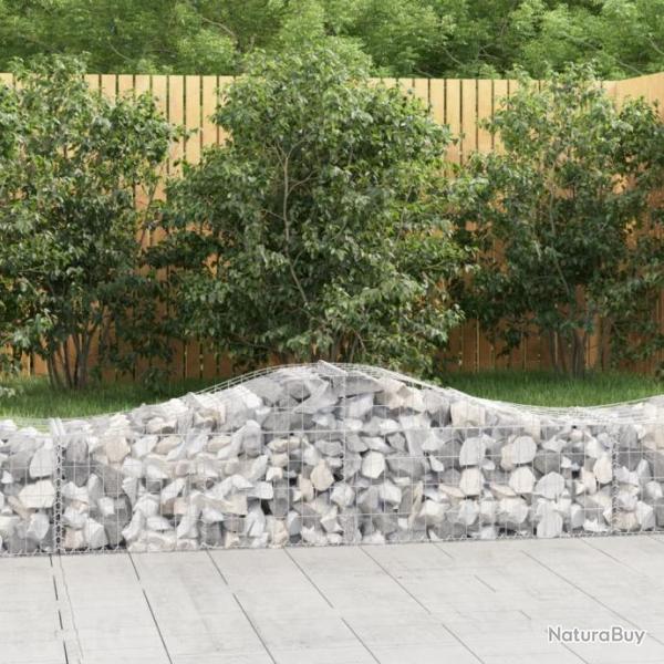 Paniers  gabions arqus 7 pcs 200x50x40/60 cm fer galvanis