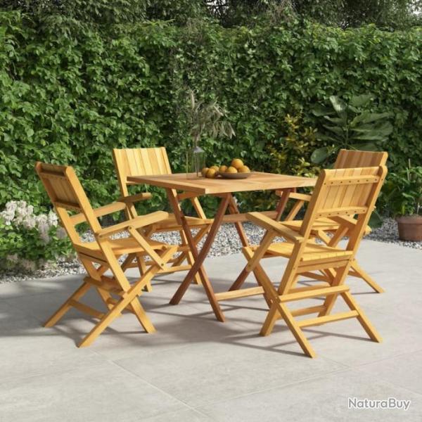 Ensemble  dner de jardin 5 pcs Bois de teck massif