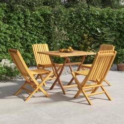 Ensemble à dîner de jardin 5 pcs Bois de teck massif