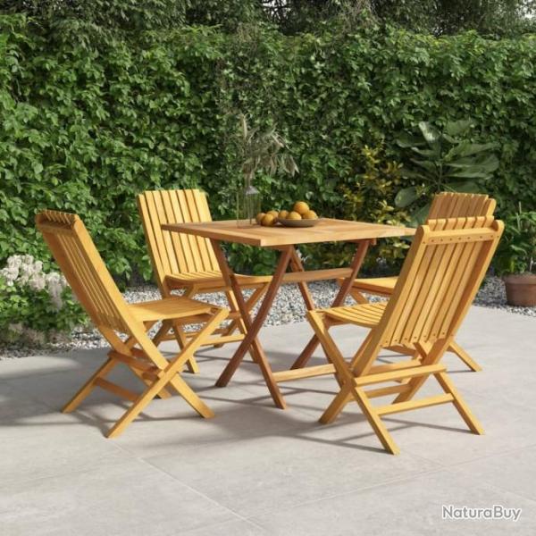 Ensemble  dner de jardin 5 pcs Bois de teck massif