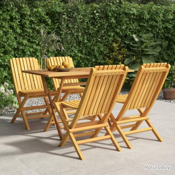 Ensemble  dner de jardin 5 pcs Bois de teck massif