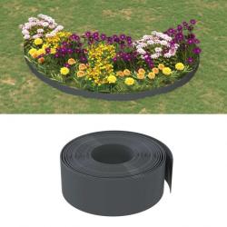 Bordures de jardin 5 pcs gris 10 m 20 cm polyéthylène