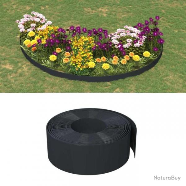 Bordures de jardin 5 pcs noir 10 m 20 cm polythylne