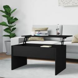 Table basse Noir 80x50,5x41,5 cm Bois d'ingénierie