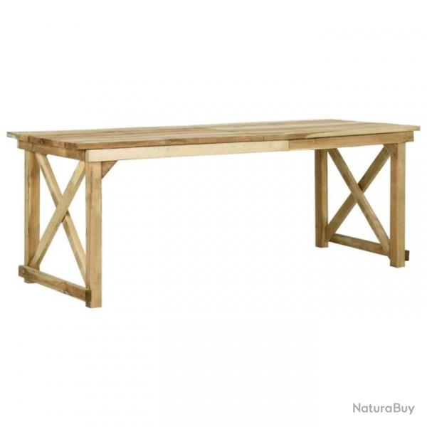 vidaXL Table de jardin 200x79x75 cm Bois de pin imprgn