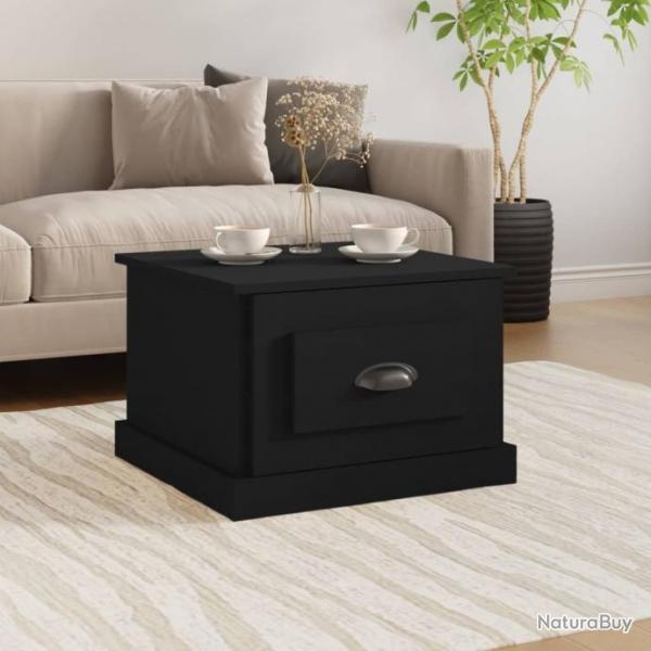 Table basse Noir 50x50x35 cm Bois d'ingnierie