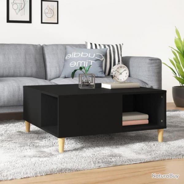 Table basse noir 80x80x36,5 cm bois d'ingnierie