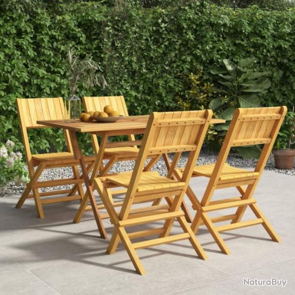 Ensemble  dner de jardin 5 pcs Bois de teck massif