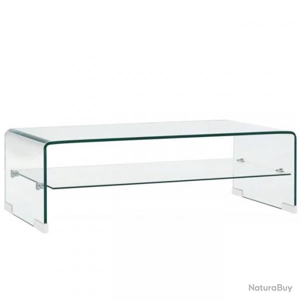 Table basse Clair 98 x 45 x 31 cm Verre tremp