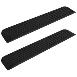 Rampes de seuil 2 pcs 110x21x2,5 cm Caoutchouc