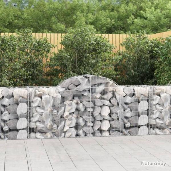 Paniers  gabions arqus 3 pcs 200x50x80/100 cm Fer galvanis