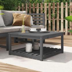 Table de jardin gris 82,5x82,5x45 cm bois massif de pin